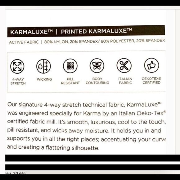 Cutout pants NWT KARMA high waisted rise crop leggings sports yoga runni… - Picture 9 of 9